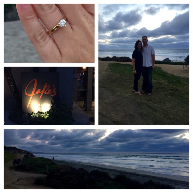 Proposal at Del Mar Beach and dinner at Jake's!